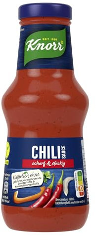 Knorr Chili Sauce scharfe Grillsauce ohne geschmacksverstärkende Zusatzstoffe und Konservierungsstoffe 250 ml