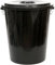 Cubo de basura con tapadera. Capacidad 100 Litros. Especial exterior (Negro)
