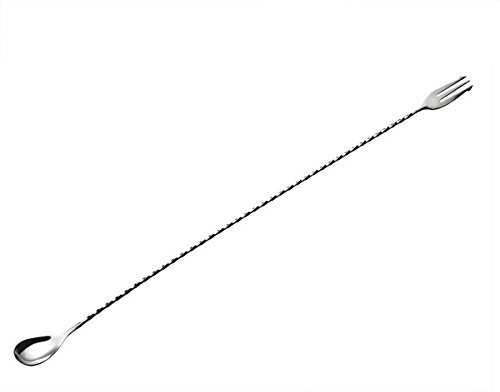 Profesional Bar Cuchara/Tenedor de bar de acero inoxidable, un lado como Tenedor, la otra utilizable como Cuchara/Longitud: 50 cm, Sun