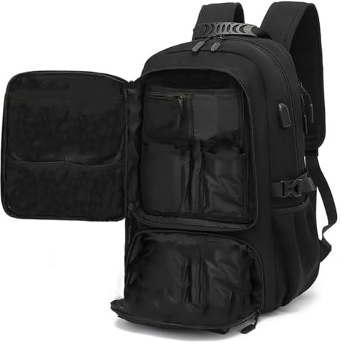 50 l 60 l 80 l stor reseryggsäck män, utbyggbar handbagage ryggsäck, 17 tums laptopväska arbete laptop business travel backpacker ryggsäck (50)