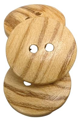 BOTIBOTON - Botones de madera de olivo de 2 agujeros - Pequeños para bebe y grandes para abrigo – REVERSIBLES - Decorativos para costura * Fabricado y Enviado desde ESPAÑA * 15 mm