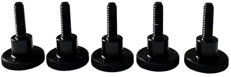 PrecisionGeek – Aluminium Rändelschrauben DIN 464 M3 x 10 mm, Schwarz eloxiert, Ansatzschrauben mit gerändeltem Kopf für Möbel, Elektronik, Maschinenbau, Modellbau, DIY – 5 Stück