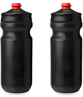 HydraPak | Bouteille Polar - Lot de 2 Gourdes de Cyclisme Breakaway Surge Légères - Haut Débit, Bouteille souple de Cyclisme et Sport (Anthracite, 600 ml / 20 oz)