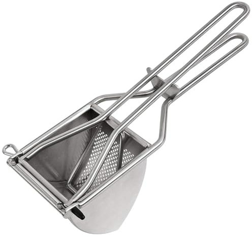 Qerwsdty Prensa de patatas, prensador de patatas y prensa de patatas de acero inoxidable, herramienta de cocina, prensas y apisonamiento para puré de patatas