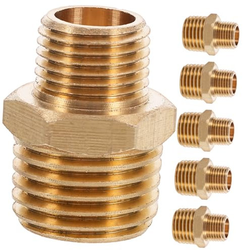 DIYEAH 6 Piezas De Adaptador De Unión De Cobre para Manguera Accesorios De Plomería Accesorios De Manguera Accesorios De Manguera De Agua Recta Adaptador De Manguera Conector Recto