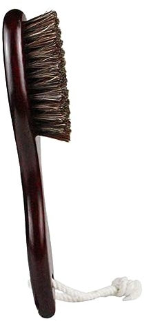 DECOMELODY Bartbürste aus Dichte mit Gebogenem Weiche für Männer auch Duschbürste für Dunkelrot