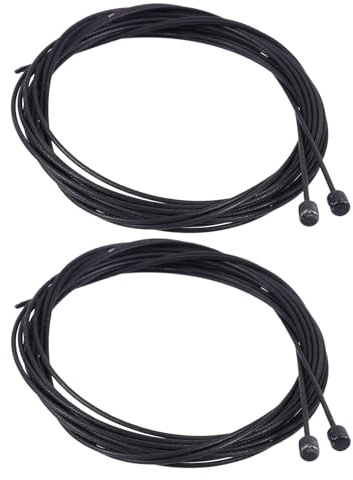 Abaodam Lot de 4 Câbles de Dérailleur pour Vélo VTT et Route 16 M Noirs Câble de Changement de Vitesse Frein Compatibles Solide et Précis pour Cyclisme Tout-Terrain