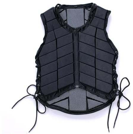 GHHZML Gilet da Equitazione Gilet da Equitazione for Esterni, Imbottito in Eva, di Sicurezza, for, Protezione for Il Corpo, Unisex, Nero, for Adulti, Uomini, Donne e Bambini Imbottito(Adult S)