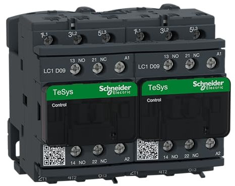 Schneider Electric LC2D09B7 - Contactor de inversión, 24 VCA, 50/60 Hz