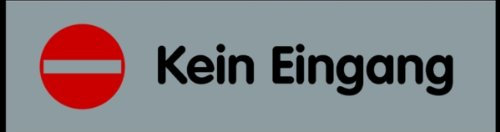 Schild PVC Türschild 'Kein Eingang' mit Symbol selbstklebend 40x160mm