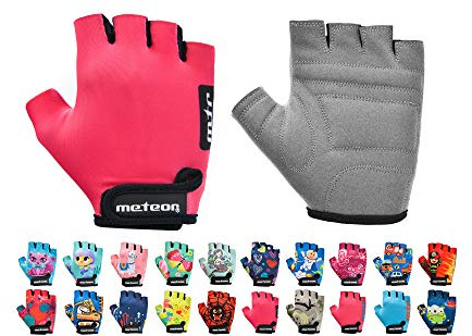 meteor Kid Cycling Gloves With Short Half Fingers Fastened Children Kid Child Bike Safety Accessories Hand Protect