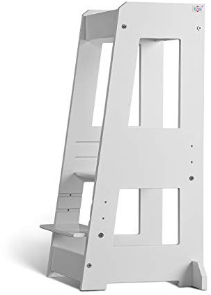 tiSsi ® Lernturm Montessori Entdeckertum mitwachsend Buche, Weiß