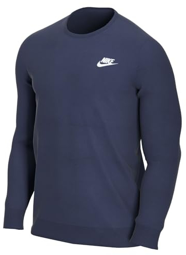 Nike BV2666 M NSW Club CRW FT Sweatshirt Mens Midnight Navy/White 3XL