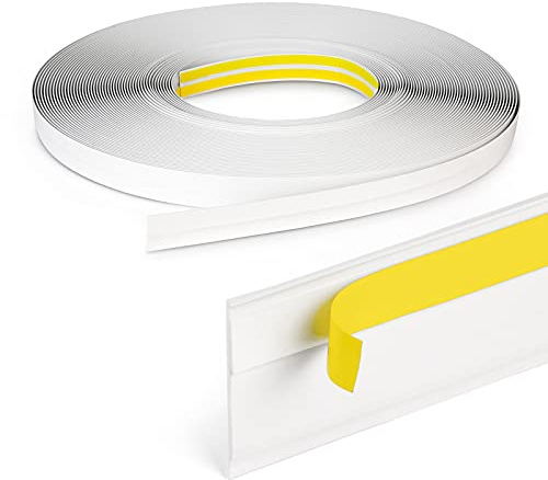 DQ-PP Fönsterlist med läpp | 15 m längd | 30 mm bredd | 1,5 mm tjock | vit | fönsterlister platta lister plastlister profillister slutlister