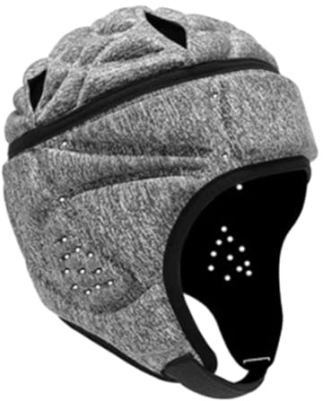 Amagogo Casco da Rugby per Adulti Caschetto da Rugby Copricapo da Rugby, Casco da Football per Pattinaggio a rotelle, Flag Football, Donna Uomo, Grigio