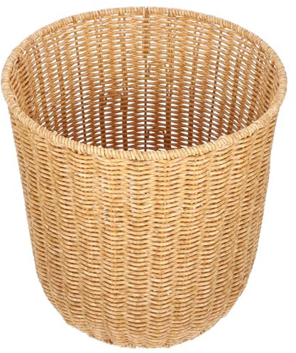Ciieeo Corbeille À Déchets Ronde En Rotin Corbeille À Papier Tissée Petite Poubelle En Papier En Osier Fleur De Plante Bac De Rangement De Jouets Pour Animaux De Compagnie Pour Enfants