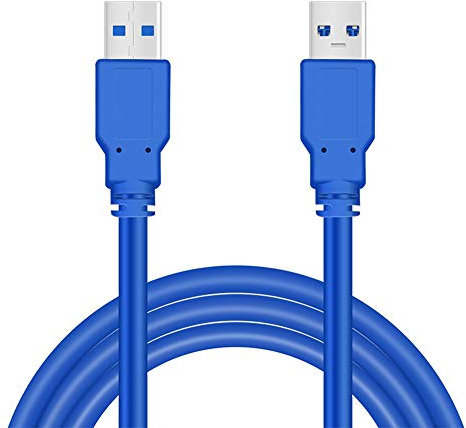 USB to USB Cable 1m, USB 3.0 Type Male to Male USB Cable 1M, USBA to USBA 5Gbps High-Speed Data Transfer Lead Compatible with External Hard Drive Laptop Cooling Pad Docking Station PC Printer Camera