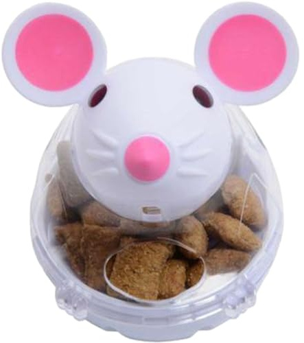 NIHENHAO Distributeur de nourriture pour chat qui fuit - Jouet pour souris - Jouet pour chaton - Distributeur de friandises interactif pour chats - Ennui