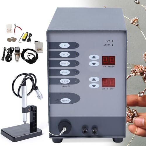 Soflightmok Automatic Spot Welding Machine, 100w Automatic Pulse Argon Arc Welding Machine Jewelry Welder, For Jewelry Welding Jewelry Repair Tool,Grey