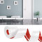 Rodapié blando autoadhesivo, 6 m x 77 mm, cinta de sellado autoadhesiva, impermeable, zócalo autoadhesivo, blanco, flexible, adecuado para cocina y baño (blanco)