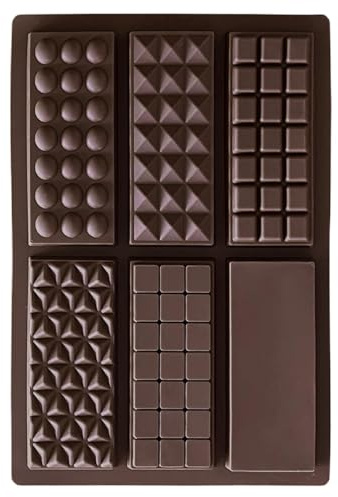 Moldes de barra de caramelo, moldes de barra de cereales nutricionales, molde de mantequilla de pudín de pastel de queso de 6 cavidades, molde grueso de barra de chocolate para barra de relleno, barra