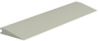 Roppe Rolling Traffic Transition Profile #74, Iceberg, 3/8 H X 9' L X 3-1/2 W