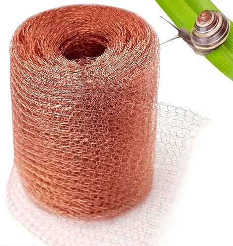 BUCOMTU 10 Mètres Filet Cuivre Anti Limaces et Escargots,Anti Rongeur de Haute Qualité Bande de Cuivre Contre Les Escargots pour Jardin,Maison,Potager