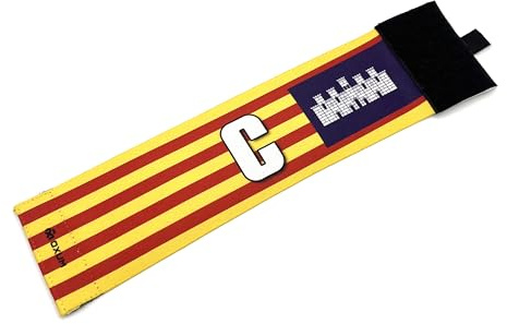 OXUM Sport Brazalete de Capitán Proud para niños y Adultos - Brazalete de Fútbol con la Bandera de la Comunidad de Baleares - Brazalete Elástico y Ajustable Talla L