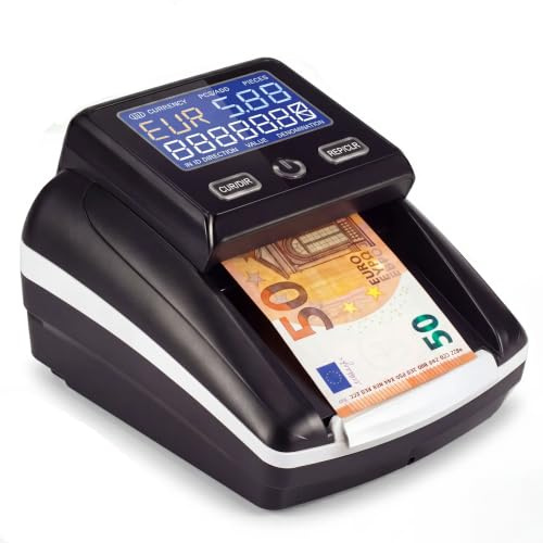 K2 STORE - Rilevatore Banconote False Portatile con Conta Soldi Verifica Euro, USB Aggiornabile, Batteria Ricaricabile, Contabanconote Preciso e Facile da Usare