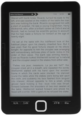 E Reader, Schermo di Inchiostro HD da 6 Pollici E Reader Libro con Spazio di Archiviazione da 8 GB, Supporta più Formati di Immagini di Testo, Antidicale E Lettore E per gli