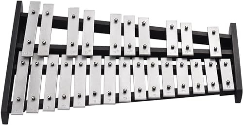 Glockenspiel Xylofon, Xylofon 25 Note Glockenspiel Xylofon träbas aluminiumstänger med 2 klubbor med bärväska