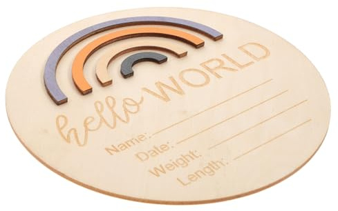 TOBBOMEY Wooden Baby Cards Monthly Sign for Newborn Photography Props No Burrs, Assorted Colour, for Hospital and Baby Shower Birth Announcements