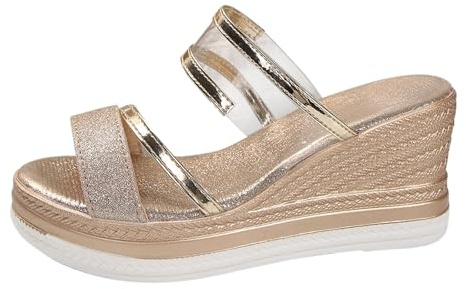 Damskor, komfort, chic, kväll, kilklack, sandaler, dam, bekväma, tofflor, platå, sandaler, dam, pärlfest, sandaler, dam, gladiatorklack, paljett, sandal