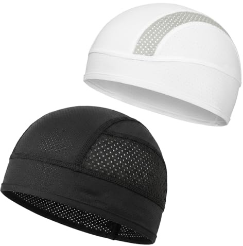 HIVTE Gorro Ciclista Tipo casquete para Usar bajo el Casco — Transpirable, de Secado rápido y Ligero — Forro Unisex para Hombres y Mujeres
