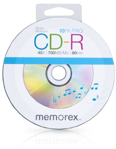 Memorex 99055 40 x 700 MB 80 min musik CD-R-skivor, 10-pack
