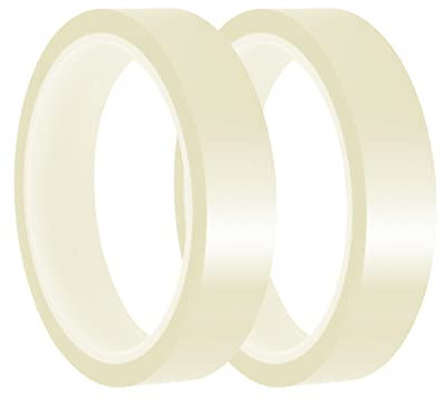 LUTER 2pz Nastri a Trasferimento Termico, Nastro ad Alta Temperatura da 20 mm x 33 m per Pressa a Caldo Nastro Pressa in Vinile Termico Nastri Termici per Pressa (Trasparente)