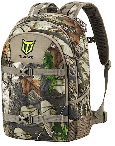 TIDEWE Jagdrucksack mit wasserdichtem Regenschutz, 25 l Jagdrucksack, strapazierfähiger Jagd-Tagesrucksack für Bogengewehrpistole, Next Camo G2, 25L, Tagesrucksäcke