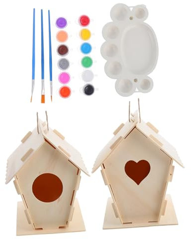 TOYANDONA 10St Pool-Stifte DIY-Vogel hölzerne Vögel Mal-Kits Vogelfutterhaus vogelhaus basteln für kinder Bausatz Vogelkäfig für den Garten Kürbis Dekorationen das Vogelnest einstellen Suite