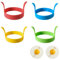 4 Pcs Silicone Egg Rings Egg Rings for Frying Pancake Mold Round Egg Ring Egg Moulds for Fried Eggs Silicone Egg Rings for Frying Egg Cooking Rings for Sandwiches English Muffins Poached Egg