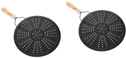 IMIKEYA 2piezas Alfombrilla Aislante Para Olla Mango De Madera Pad Anticalor Para Mesa y Cocina Protector De Superficie Para Cocinas De Inducción y Cafeteras Diseño Natural y