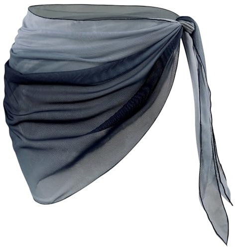 Lancry Sarongs para mujer, ropa de playa, salida de baño, falda de gasa degradada, tinta, talla única