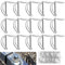 WYYFXY Lot de 15 goupilles pliantes en forme de D - Assortiment de goupilles pliantes - Avec fermeture à cliquet - Acier au carbone galvanisé - 4,5 x 40 mm