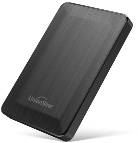 UnionSine External Hard Drive 1TB 2.5 Desktop HDD USB3.0 Storage Compatible for PC, Mac, TV, Desktop, Laptop(Black) HD3513