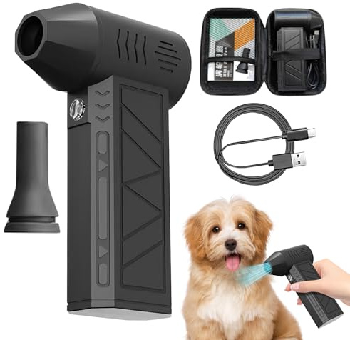 Yuemeuy Soplador Turbo | Soplador Eléctrico Pequeño con Velocidad Ajustable | Secador Manual Ajustable para Limpieza de PC Electrónica Coche y Casa