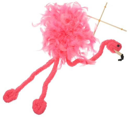 BCOATH Funny Flamingo Plush Marionette Puppet with Strings Interactive Animal Puppet for Creative Play and Finger Dexterity Training Hand for Storytelling and Shows Random Color