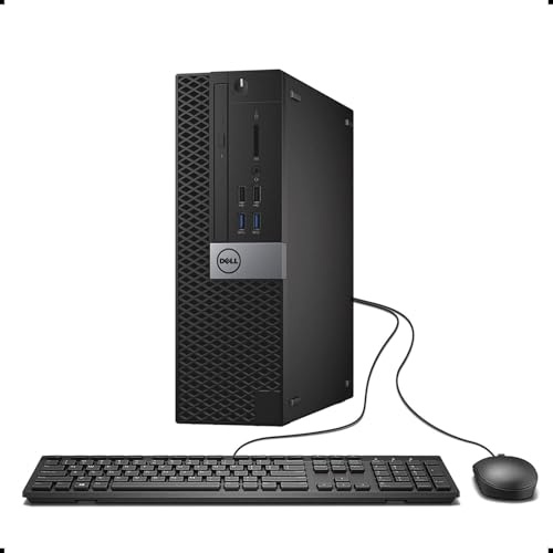 Dell Optiplex 3040 SFF Desktop Computer PC, Intel Core i5-6500, 8 GB RAM, 256 GB SSD, WiFi, Bluetooth, US QWERTY Tastatur, Windows 11 Pro (Generalüberholt)