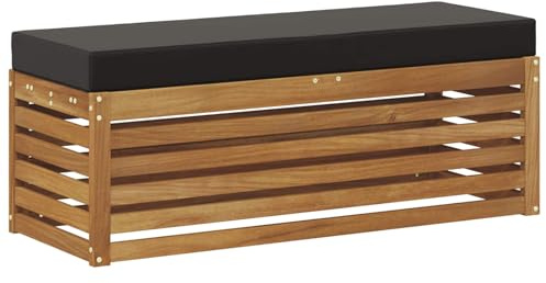 vidaXL Banc de Jardin Pliant Bois d'Acacia Massif Naturel, Salon de Jardin Contemporain, Banc Moderne, Confort Patio, Sofa modulable, détente d'été