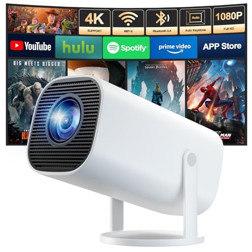 Proyector Portatil 4K Full HD 1080P Soporte, Mini Proyector