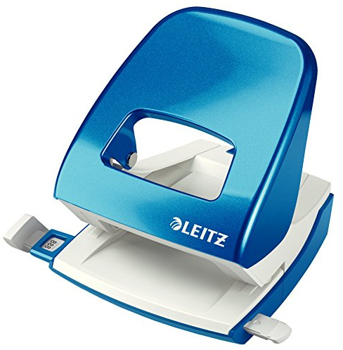 Leitz 5008 Punch 2-Hole Medium-duty Durable Metal Capacity 30x 80gsm Metallic Blue - Ref 50082036
