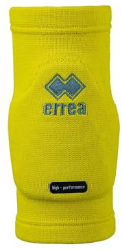 Errea Rodilleras, adecuadas para Voleibol, Gimnasia Entrenamiento y Competencia para Hombres Pequeño Amarillo neón
